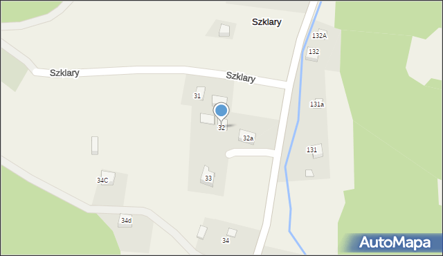 Szklary, Szklary, 32, mapa Szklary