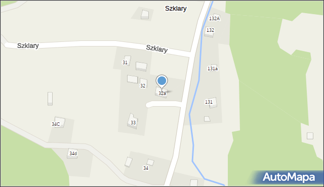 Szklary, Szklary, 32a, mapa Szklary