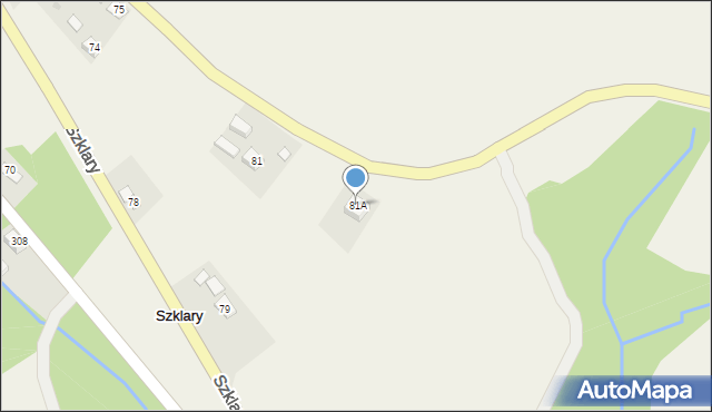 Szklary, Szklary, 81A, mapa Szklary