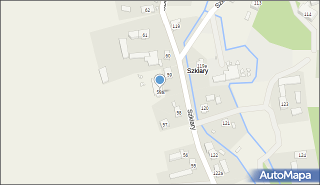 Szklary, Szklary, 59a, mapa Szklary