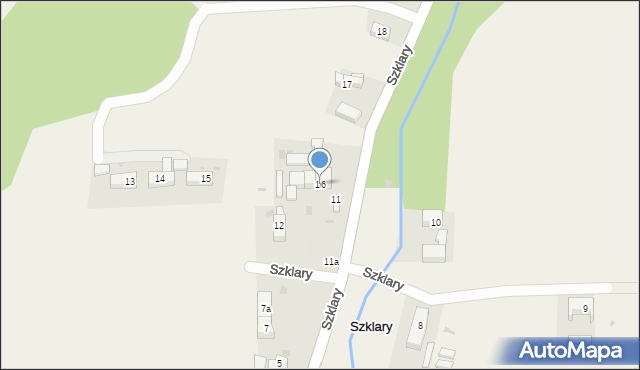 Szklary, Szklary, 16, mapa Szklary