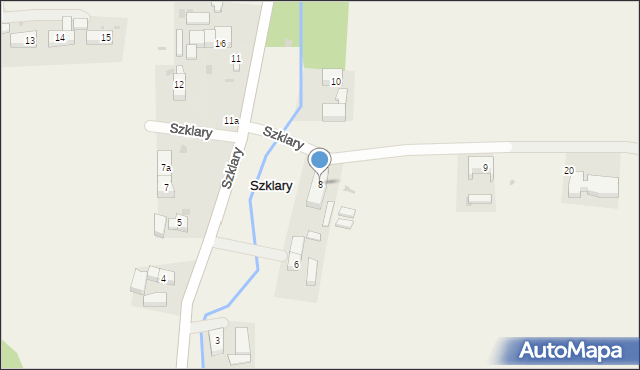 Szklary, Szklary, 8, mapa Szklary