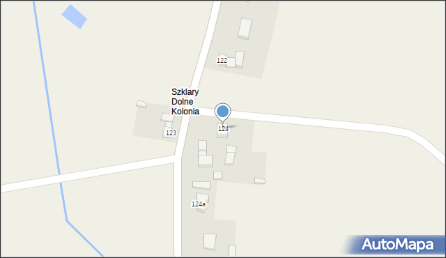 Szklary Dolne, Szklary Dolne, 124, mapa Szklary Dolne