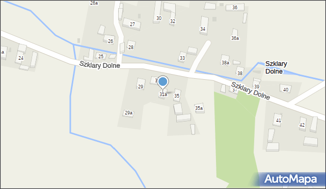 Szklary Dolne, Szklary Dolne, 31a, mapa Szklary Dolne