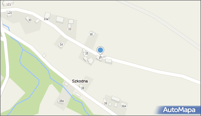 Szkodna, Szkodna, 37, mapa Szkodna