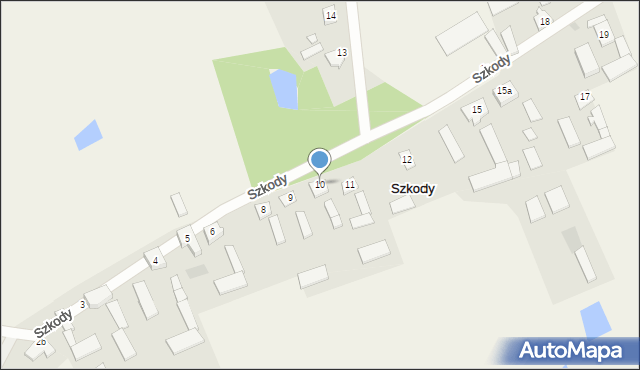 Szkody, Szkody, 10, mapa Szkody