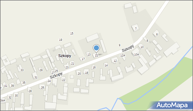 Szkopy, Szkopy, 11, mapa Szkopy