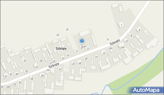 Szkopy, Szkopy, 13, mapa Szkopy