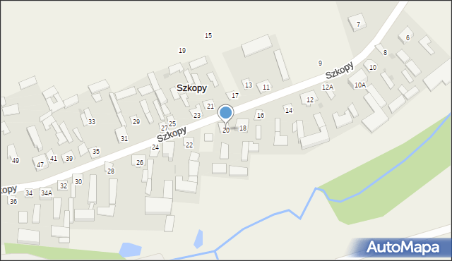 Szkopy, Szkopy, 20, mapa Szkopy