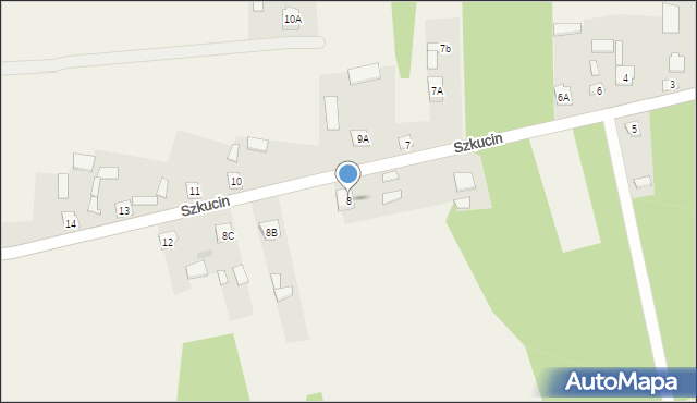 Szkucin, Szkucin, 8, mapa Szkucin
