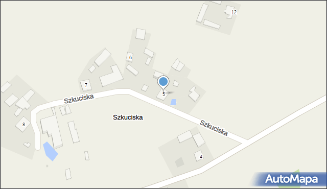 Szkuciska, Szkuciska, 5, mapa Szkuciska