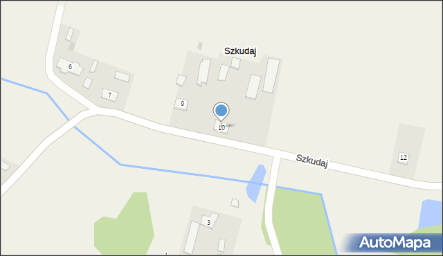 Szkudaj, Szkudaj, 10, mapa Szkudaj