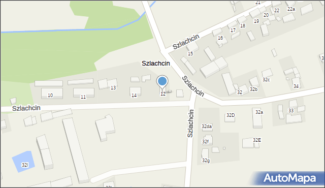 Szlachcin, Szlachcin, 12, mapa Szlachcin