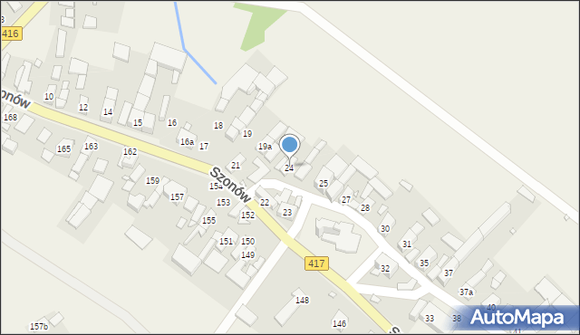 Szonów, Szonów, 24, mapa Szonów