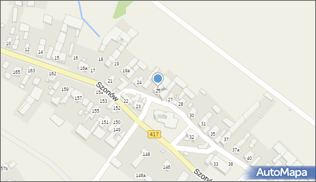 Szonów, Szonów, 25, mapa Szonów