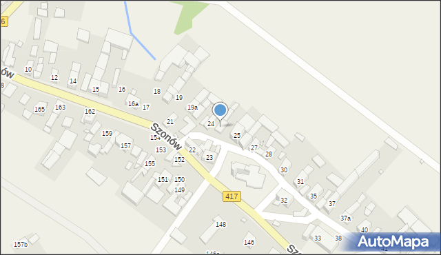 Szonów, Szonów, 25a, mapa Szonów