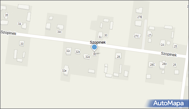 Szopinek, Szopinek, 32, mapa Szopinek