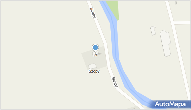 Szopy, Szopy, 16, mapa Szopy