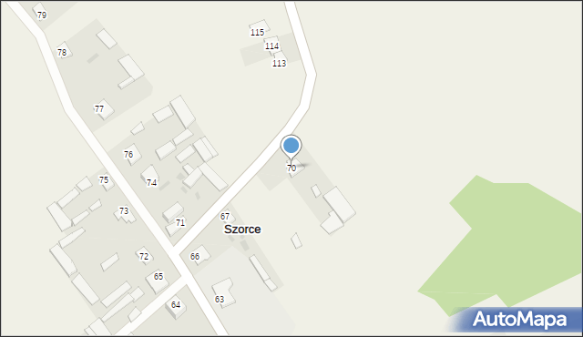 Szorce, Szorce, 70, mapa Szorce