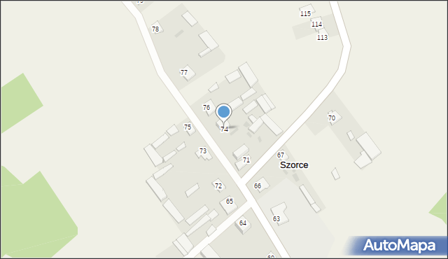 Szorce, Szorce, 74, mapa Szorce