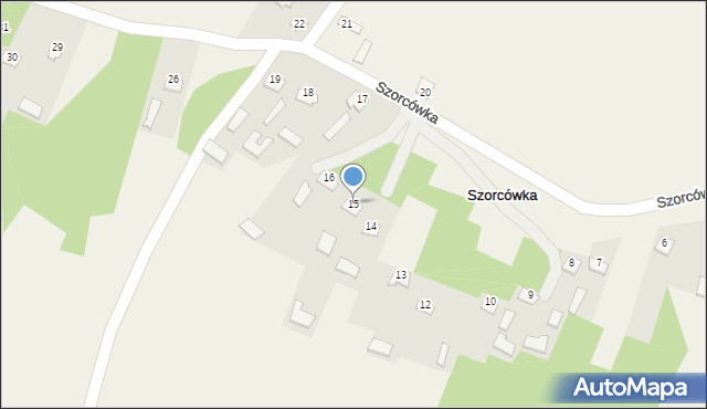 Szorcówka, Szorcówka, 15, mapa Szorcówka