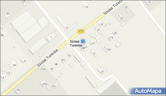 Szosa Turecka, Szosa Turecka, 13a, mapa Szosa Turecka