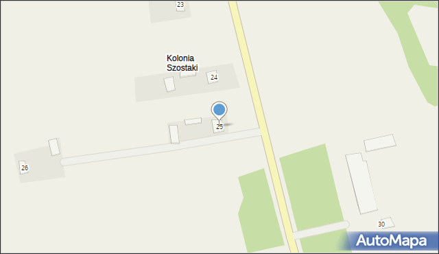 Szostaki, Szostaki, 25, mapa Szostaki