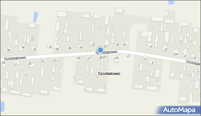 Szostakowo, Szostakowo, 15, mapa Szostakowo