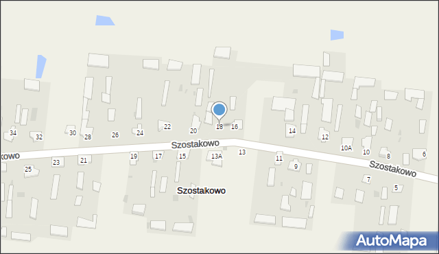 Szostakowo, Szostakowo, 18, mapa Szostakowo