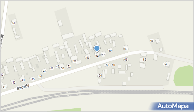 Szozdy, Szozdy, 54, mapa Szozdy