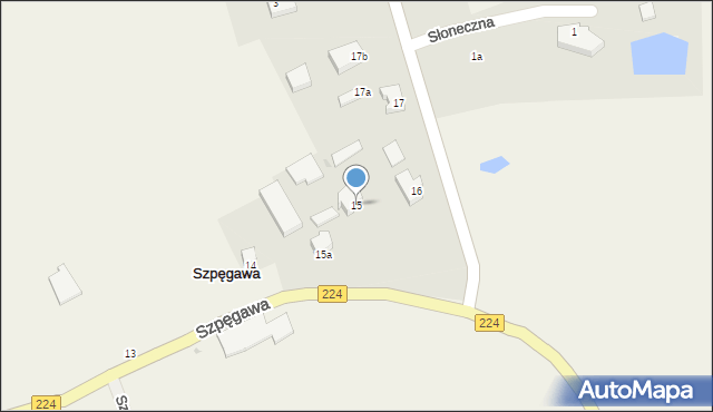 Szpęgawa, Szpęgawa, 15, mapa Szpęgawa