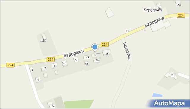 Szpęgawa, Szpęgawa, 4, mapa Szpęgawa