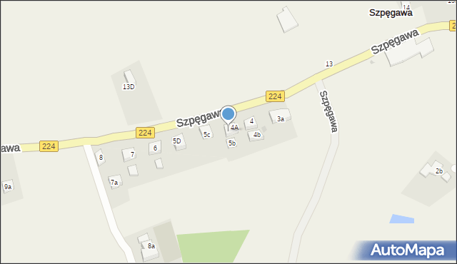 Szpęgawa, Szpęgawa, 5, mapa Szpęgawa