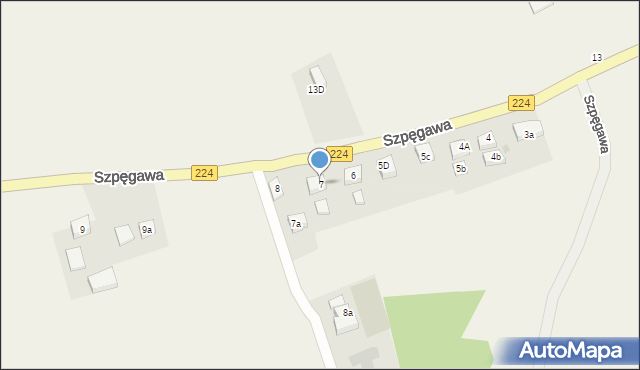 Szpęgawa, Szpęgawa, 7, mapa Szpęgawa