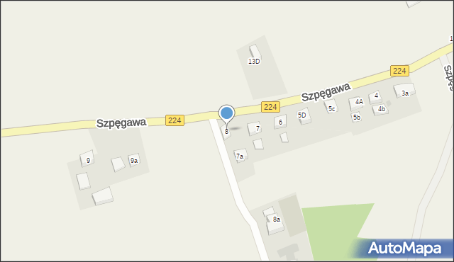 Szpęgawa, Szpęgawa, 8, mapa Szpęgawa