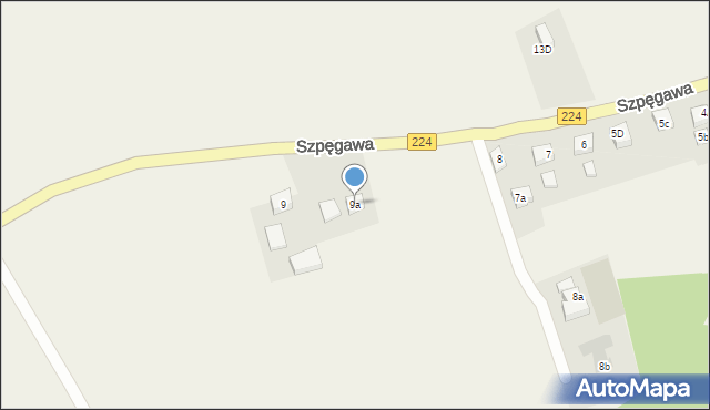 Szpęgawa, Szpęgawa, 9a, mapa Szpęgawa