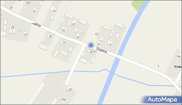 Szpica, Szpica, 11, mapa Szpica