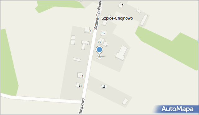 Szpice-Chojnowo, Szpice-Chojnowo, 10, mapa Szpice-Chojnowo