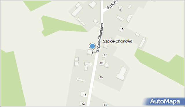 Szpice-Chojnowo, Szpice-Chojnowo, 8, mapa Szpice-Chojnowo