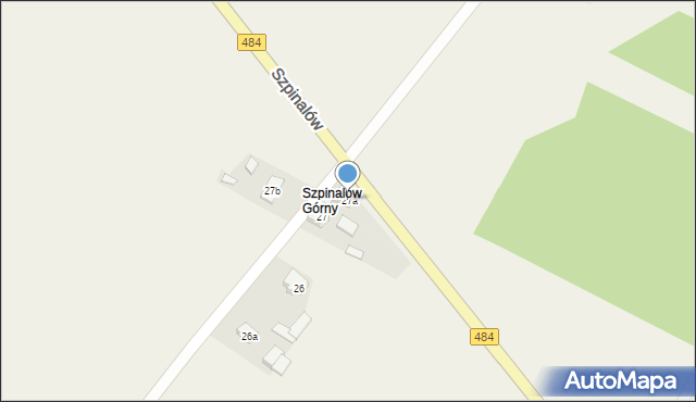 Szpinalów, Szpinalów, 27a, mapa Szpinalów