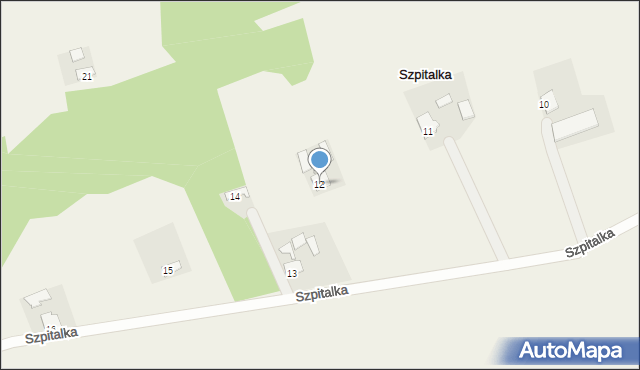 Szpitalka, Szpitalka, 12, mapa Szpitalka