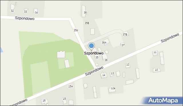 Szpondowo, Szpondowo, 35A, mapa Szpondowo