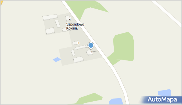 Szpondowo, Szpondowo, 4, mapa Szpondowo