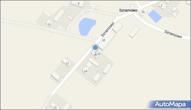 Szramowo, Szramowo, 15, mapa Szramowo