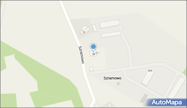 Szramowo, Szramowo, 34, mapa Szramowo