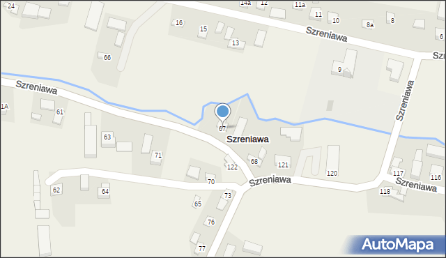 Szreniawa, Szreniawa, 67, mapa Szreniawa