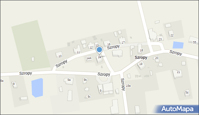 Szropy, Szropy, 14, mapa Szropy