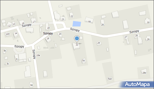 Szropy, Szropy, 21, mapa Szropy