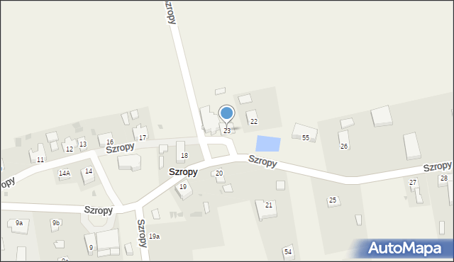 Szropy, Szropy, 23, mapa Szropy