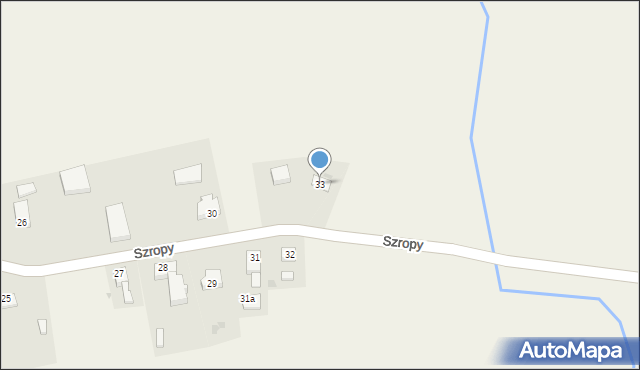 Szropy, Szropy, 33, mapa Szropy